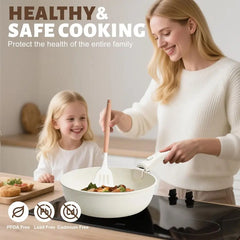Pots and Pan Set Non Stick with Detachable Handle Cookware Set