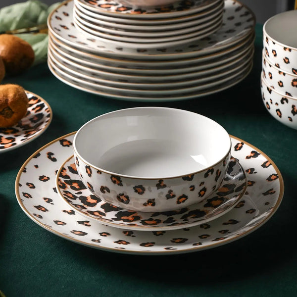 Dinnerware Set Porcelain Plates and Bowls Dishwasher & Microwave
