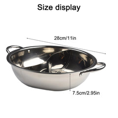 Double Compartment Hot Pot Cooker Gas Stove Compatible Chinese Hot Pot